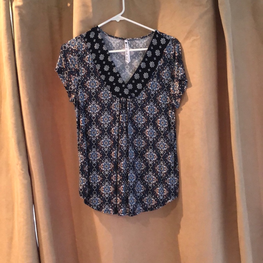 Blue multicolored shirt